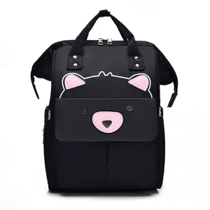 Niedliche Cartoon Tier Oxford Große Kapazität Wickeltasche Rucksack Outdoor Reisen Mommy Rucksack Für Babypflege Damen Genäht Multi Tasche Handtasche