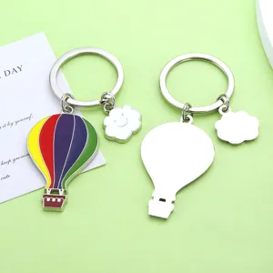 Portachiavi in metallo con mongolfiera creativa ciondolo grazioso regalo per auto