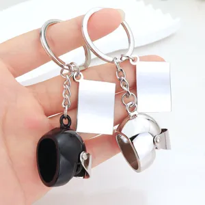 Kuehler Motorradhelm Schluesselanhang Metall Anhaenger individuelles Geschenk Schluesselring