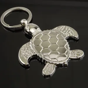 Metal turtle keychain creative marine animal souvenir car hanging pendant gift key ring