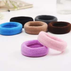 Zachte pluizige haarrekkers elastische haarelastiekjes kleurrijke dikke haaraccessoires