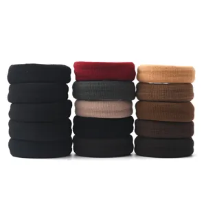 Grote set elastische handdoek haarelastiekjes, zachte gebreide haarelastiekjes voor dagelijks.