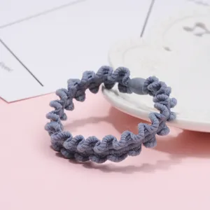 Wave twisted hair tie elastic rubber band simple basic style hair rope for women girls.