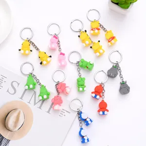 Cute cartoon character metal keychain and adorable bag pendant for daily use and gifts.