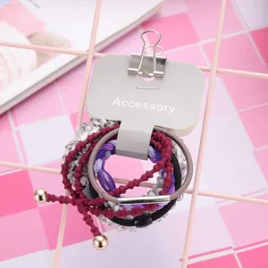 Set of multi-style hair ties with card packaging, sweet style elastic hair scrunchies.