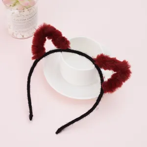 Fluffy cat ear headband cute plush hair hoop women fashion cosplay party hair accessories