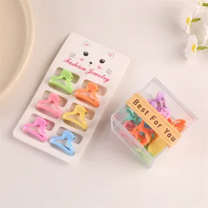 Colorful mini hair claw clips set for kids cute baby hair accessories little hair pins