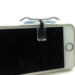 Tragbarer Metall Mobile Gaming Trigger für PUBG Smartphone Controller 6-Finger Schießhilfe.