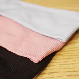 Bandeau de sport côtelé doux pour femme, accessoire de cheveux absorbant pour le yoga.