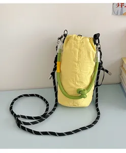 Ελαφριά τσάντα για μπουκάλι νερού color-block, casual χιαστί τσάντα για καθημερινή χρήση