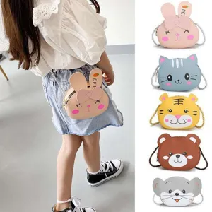 Bonito bolso cruzado de animales de dibujos animados para niños, bolso pequeño para niñas pequeñas.