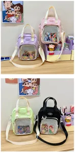 Japanese anime ita bag transparent mesh nylon shoulder crossbody bag cute student handbag