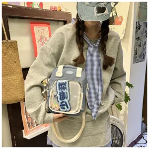 Japanese anime Ita bag transparent shoulder crossbody nylon bag for student casual daily use