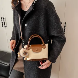 Korean vintage women small handbag chic commuter shoulder crossbody bag stylish tote