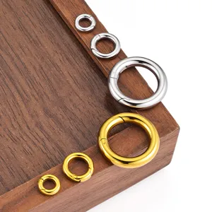Roestvrijstalen veerring sluiting ronde karabijnhaak voor DIY sieraden maken accessoires.