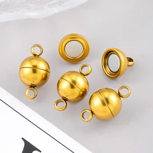 Stainless steel magnetic ball clasps for DIY necklace and bracelet jewelry making details