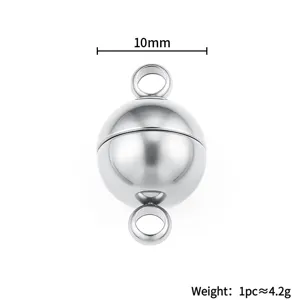 Stainless steel magnetic ball clasp 10mm jewelry making DIY necklace bracelet findings