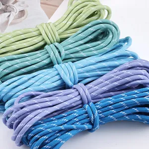 5mm colorful polyester braided rope detail, vibrant DIY handmade cord for bag charm access