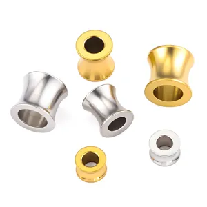 Stainless steel spacer beads and trumpet bucket beads for DIY jewelry making accessories.