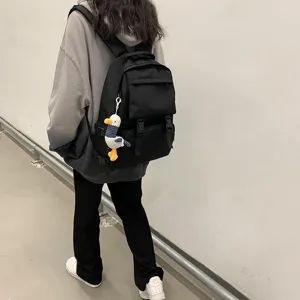 Japanese style dark campus large capacity backpack, casual workwear dual shoulder bag.