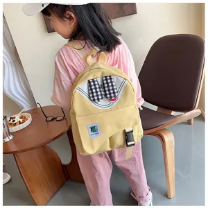 Kids yellow cute bunny ear backpack daily school bag casual lightweight toddler bookbag