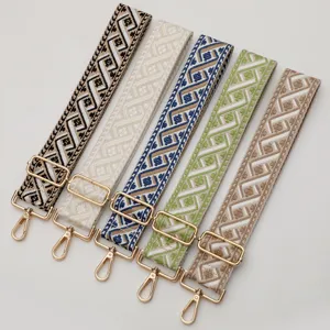 Replacement woven bag strap adjustable canvas shoulder strap for women handbag accessories