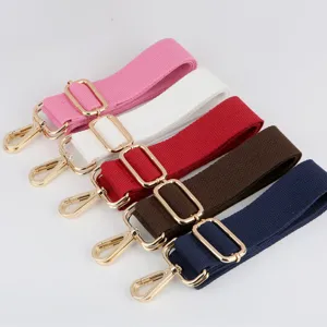 Verstellbarer Canvas Schultertasche Gurt mehrfarbig Crossbody Ersatzriemen für Damen