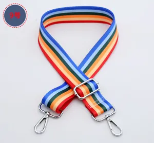 Colorful striped adjustable bag strap ethnic style replacement crossbody shoulder strap.