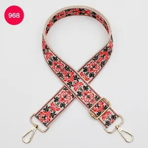Colorful ethnic jacquard replacement bag strap 3.8cm wide adjustable shoulder crossbody