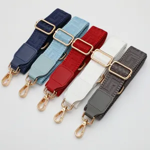 Adjustable wide replacement shoulder strap for women crossbody bags with geometric labyrinth pattern.