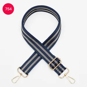 Adjustable replacement bag strap stylish wide shoulder strap crossbody webbing navy blue