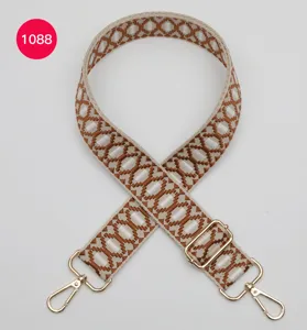 Verstelbare geweven jacquard vervangende schouderband voor crossbodytassen en handtassen.