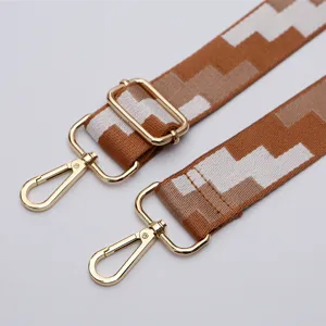 Breiter Canvas-Ersatz-Taschengurt, verstellbarer Umhänge-Schultergurt mit goldener Hardware.