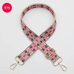 Colorful ethnic style woven jacquard bag strap adjustable crossbody shoulder strap