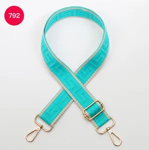 Colorful maze pattern wide bag strap, adjustable length single shoulder crossbody strap accessory.
