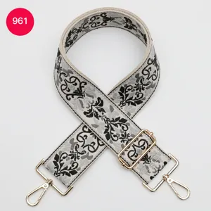 Adjustable 5cm jacquard wide bag strap replacement ethnic style shoulder crossbody bag