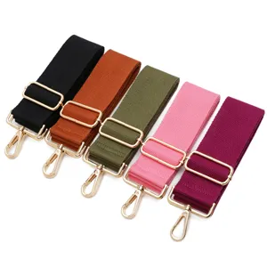 Bandoulière en Coton et Lin de 5cm de Large Sangle de Sac Réglable de Remplacement pour Sac à Main et Sacoche