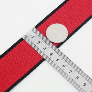 Correa de repuesto bicolor en rojo y negro, cinta ajustable para bolso de hombro o cruzado.