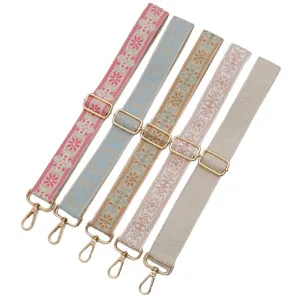 Correa de bolso étnica jacquard ancha, bandolera de repuesto colorida para bolsos de mujer.