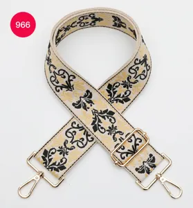 Jacquard wide bag strap 5cm ethnic style shoulder cross body replacement strap detail