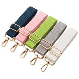 Replacement colorful adjustable crossbody bag strap with metal hardware for shoulder bags