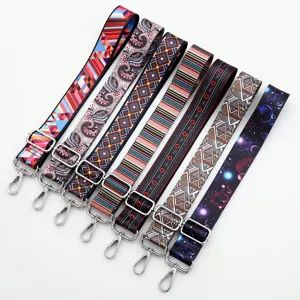 Sangles de sac de rechange réglables avec motifs ethniques géométriques pour bandoulière.