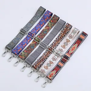 Adjustable replacement bag strap ethnic style shoulder crossbody strap purse accessories