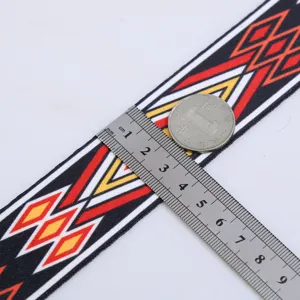 Adjustable ethnic style woven bag shoulder strap crossbody replacement strap accessory.