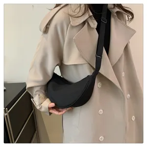 Nylon crossbody bag for women casual dumpling shoulder bag lightweight fashion daily use