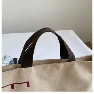 Large canvas tote bag for women casual daily commute shoulder bag aesthetic minimalist design