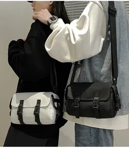 Bolso bandolera táctico impermeable unisex, detalle de bolso cruzado de nailon casual.