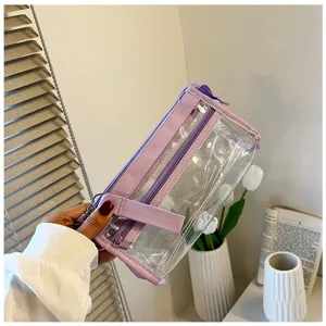 Astuccio trasparente in PVC multistrato cancelleria per studenti custodia per cosmetici