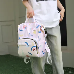 Multi-function large capacity mommy backpack diaper bag for travel and daily baby care use
