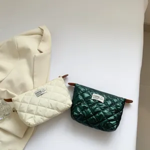Bolsa cosmética acolchada estilo japonés gran capacidad estuche de maquillaje